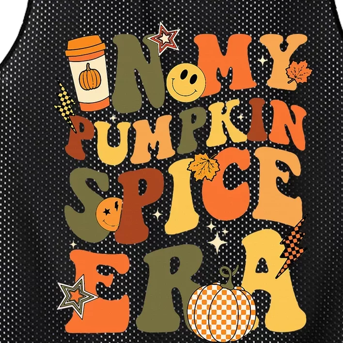 Pumpkin Spice Season Retro Autumn Thanksgiving Vibes Mesh Reversible Basketball Jersey Tank