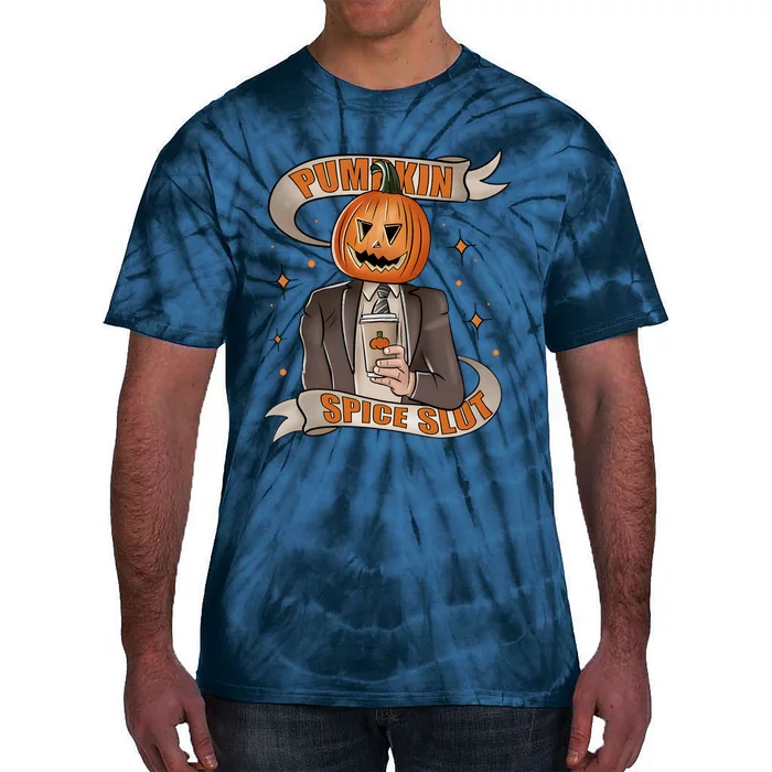 Pumpkin Spice Slut Funny Halloween Tie-Dye T-Shirt