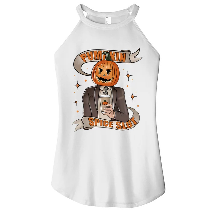 Pumpkin Spice Slut Funny Halloween Women’s Perfect Tri Rocker Tank