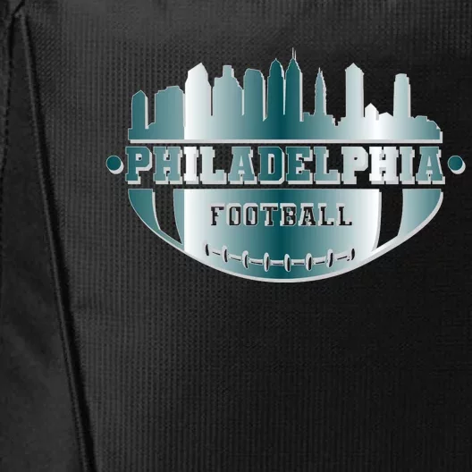 Philadelphia Skyline Shaped Into Football City Backpack