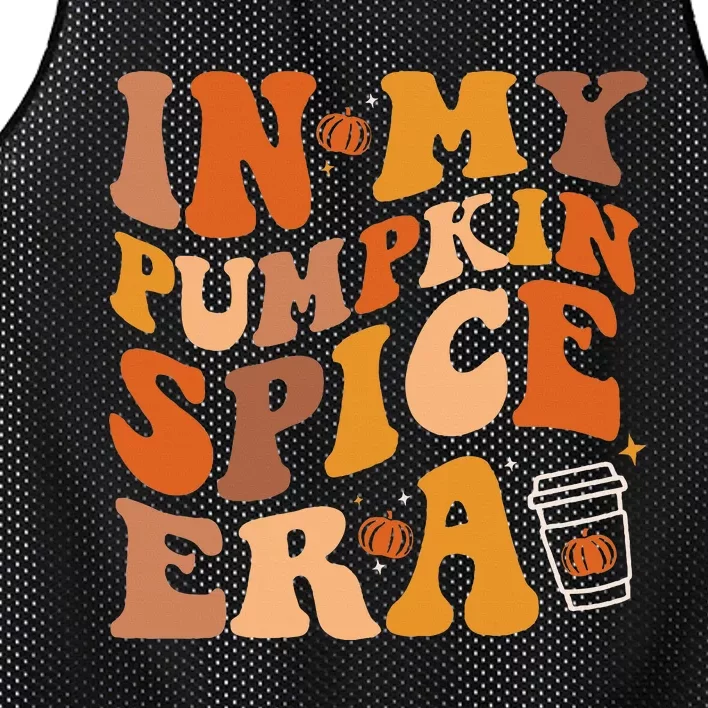 Pumpkin Spice Season Retro Autumn Thanksgiving Vibes Mesh Reversible Basketball Jersey Tank