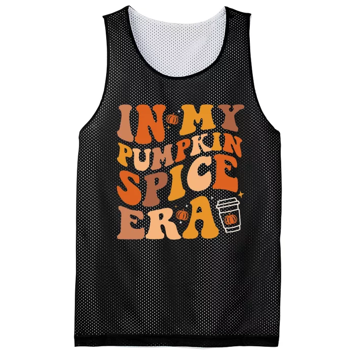 Pumpkin Spice Season Retro Autumn Thanksgiving Vibes Mesh Reversible Basketball Jersey Tank