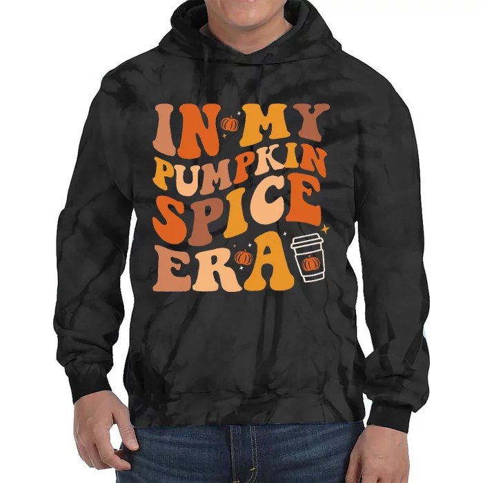 Pumpkin Spice Season Retro Autumn Thanksgiving Vibes Tie Dye Hoodie