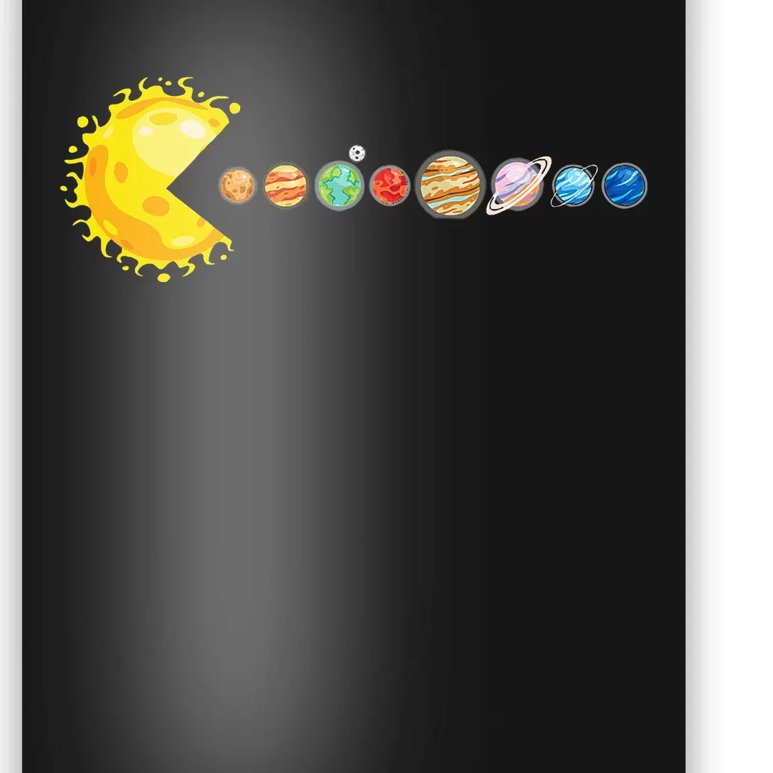 Planetary System Star Eating Planets Sun Funny Astronomy Poster