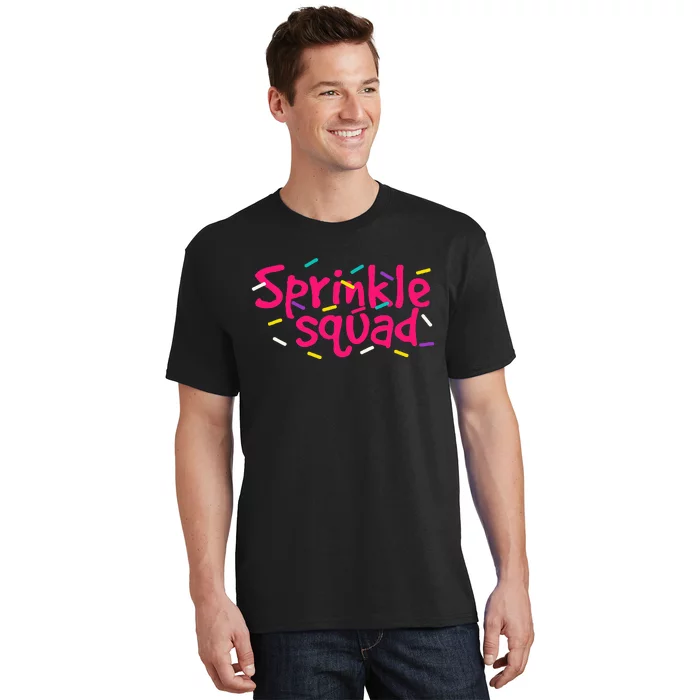 Pink Sprinkle Squad Cookie Donut Cupcakes T-Shirt