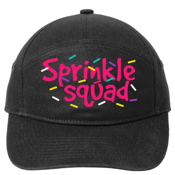 Pink Sprinkle Squad Cookie Donut Cupcakes 7-Panel Snapback Hat