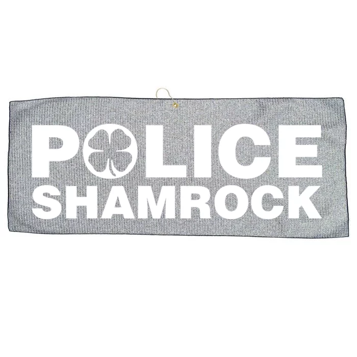 Police Shamrock St Patrick's Day Gift Large Microfiber Waffle Golf Towel