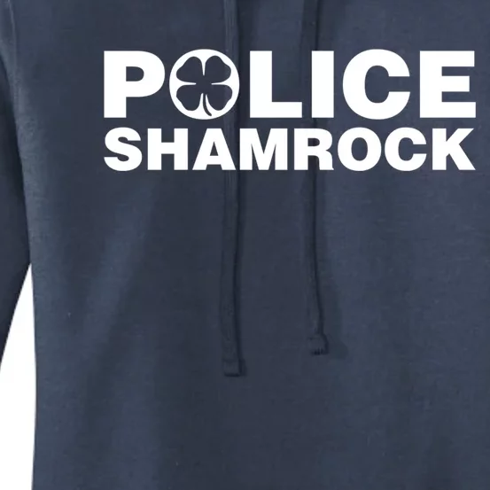 Police Shamrock St Patrick's Day Gift Women's Pullover Hoodie