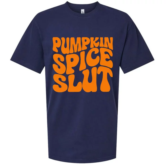 Pumpkin Spice Slut Funny Inappropriate Fall Halloween Sueded Cloud Jersey T-Shirt