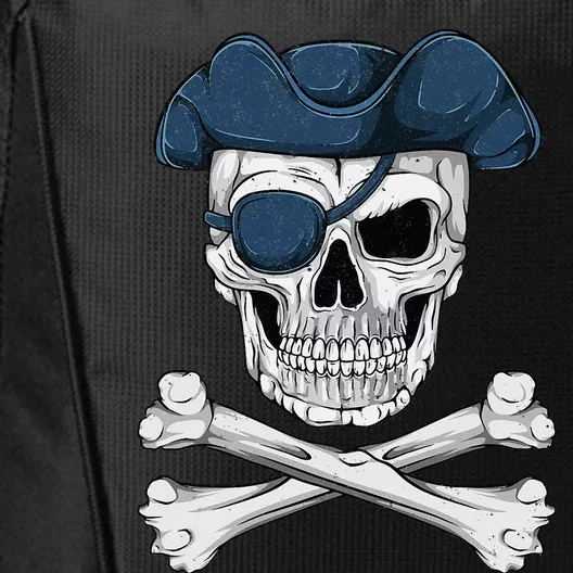 Pirate Skull Scary Halloween Crossbones Eye Patch City Backpack