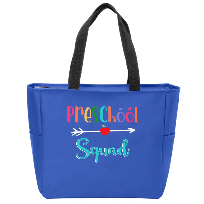 Preschool Squad Teacher Back To School PreK Teacher Gift Zip Tote Bag