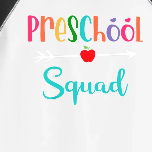 Preschool Squad Teacher Back To School PreK Teacher Gift Toddler Fine Jersey T-Shirt