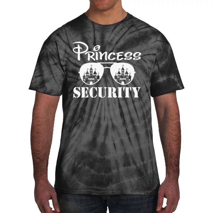 Princess Security Team Dad Mom Birthday Party Family Trip Tie-Dye T-Shirt