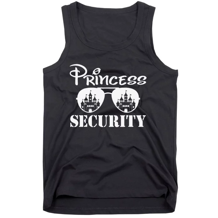 Princess Security Team Dad Mom Birthday Party Family Trip Tank Top