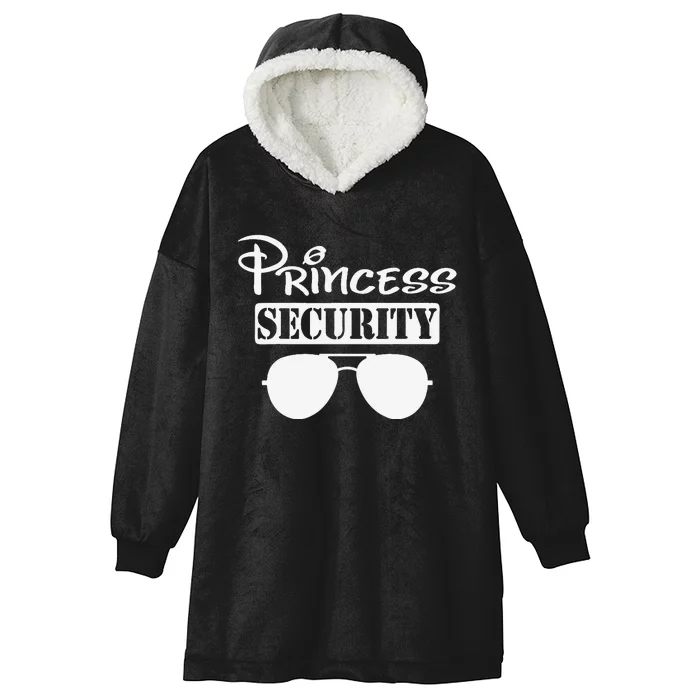 Princess Security Team Family Birthday Trip Dad Mom Daughter Hooded Wearable Blanket