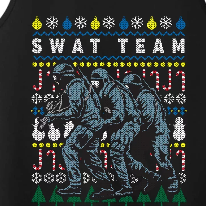 Police Swat Team Cute Gift Ugly Christmas Performance Tank