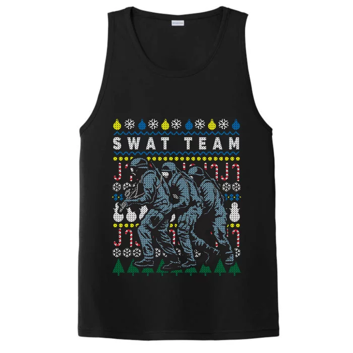 Police Swat Team Cute Gift Ugly Christmas Performance Tank