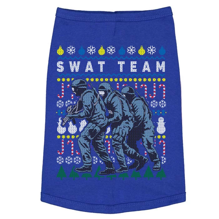 Police Swat Team Cute Gift Ugly Christmas Doggie Tank