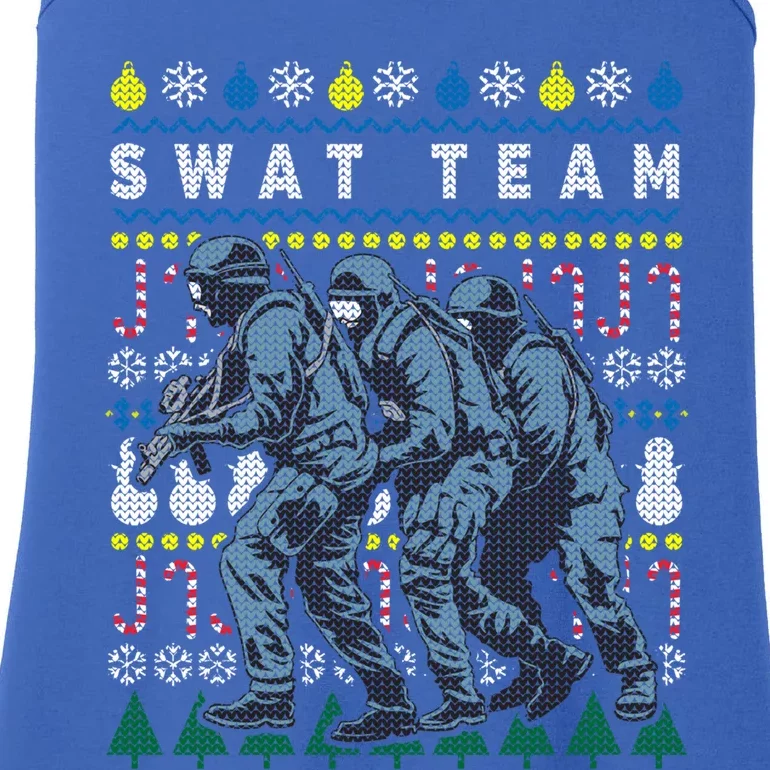 Police Swat Team Cute Gift Ugly Christmas Ladies Essential Tank