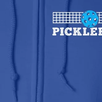 Pickleball Support The Team Pickleball Player USA Flag Full Zip Hoodie