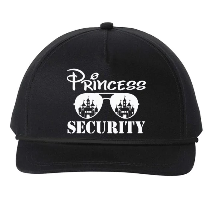 Princess Security Team Dad Mom Birthday Party Family Trip Snapback Five-Panel Rope Hat