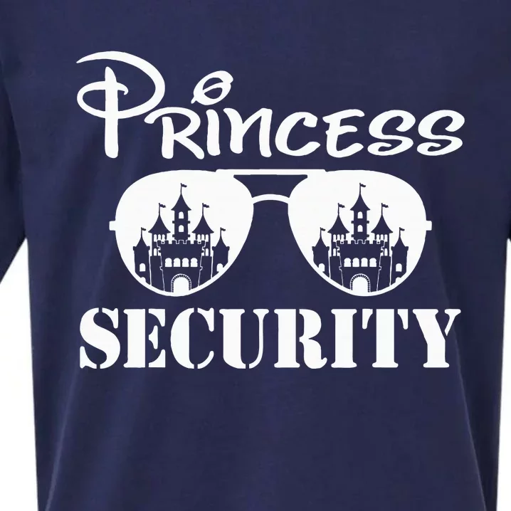 Princess Security Team Dad Mom Birthday Party Family Trip Sueded Cloud Jersey T-Shirt