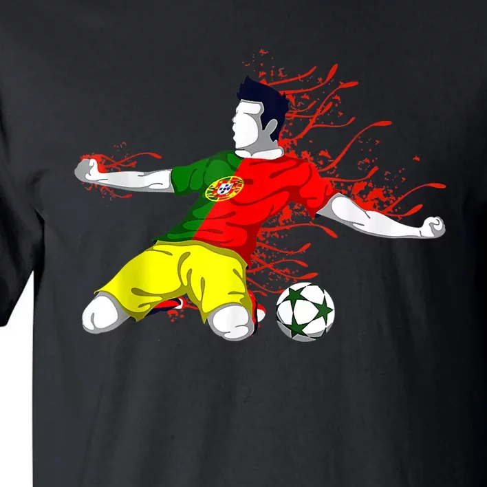 Portugal Soccer Team Portuguese Flag Jersey Football Fans Tall T-Shirt