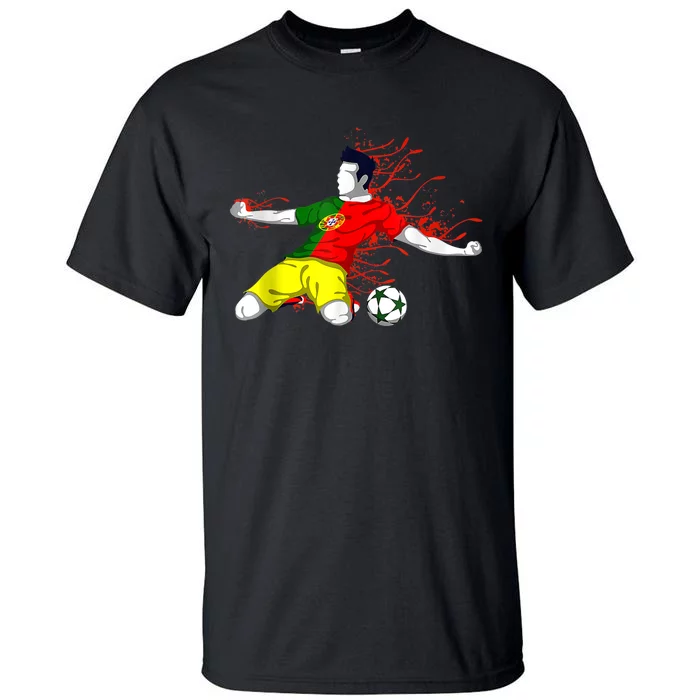 Portugal Soccer Team Portuguese Flag Jersey Football Fans Tall T-Shirt