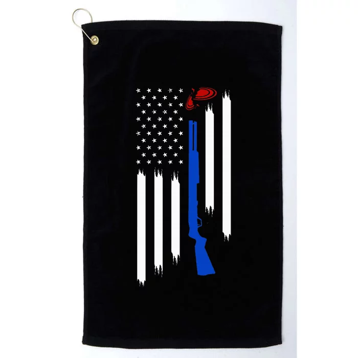 Patriotic Skeet Trap Clay Pigeon Shotgun Shooting Platinum Collection Golf Towel