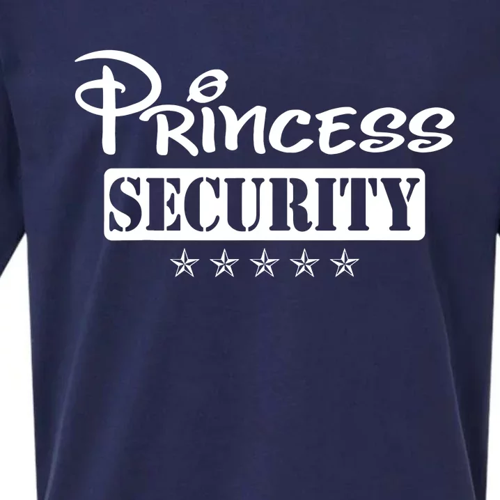 Princess Security Team Birthday Family Trip Dad Mom Daughter Sueded Cloud Jersey T-Shirt