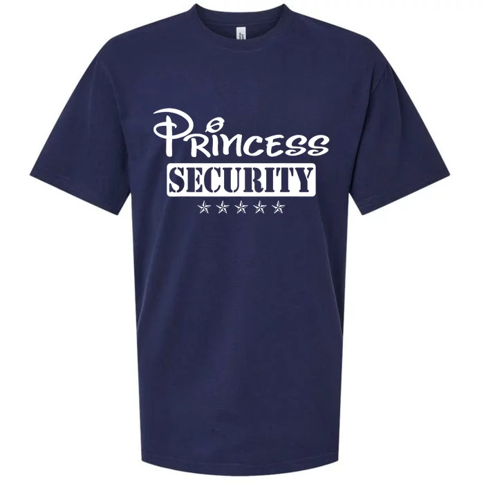 Princess Security Team Birthday Family Trip Dad Mom Daughter Sueded Cloud Jersey T-Shirt