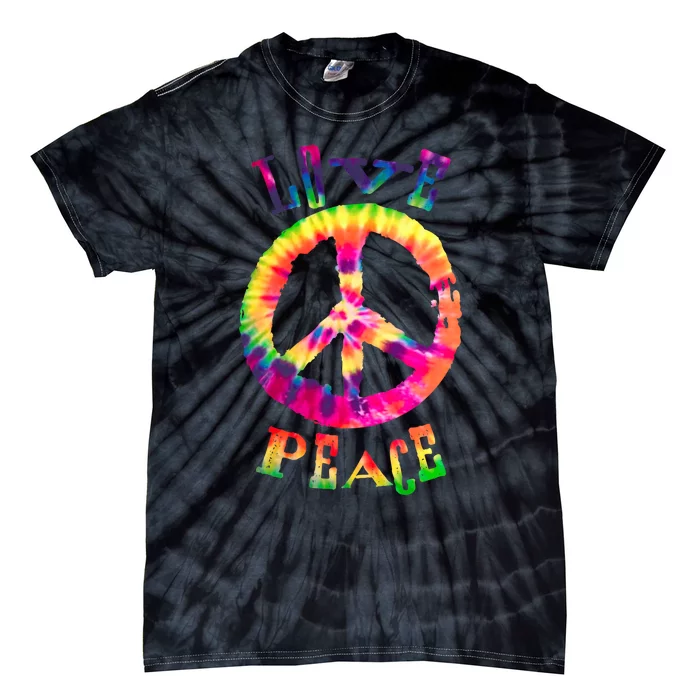 PEACE SIGN tee LOVE 60s 70s Tie Die Hippie Costume Tie-Dye T-Shirt