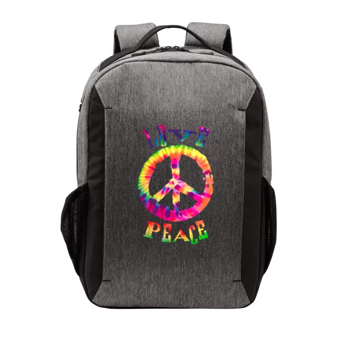 PEACE SIGN tee LOVE 60s 70s Tie Die Hippie Costume Vector Backpack