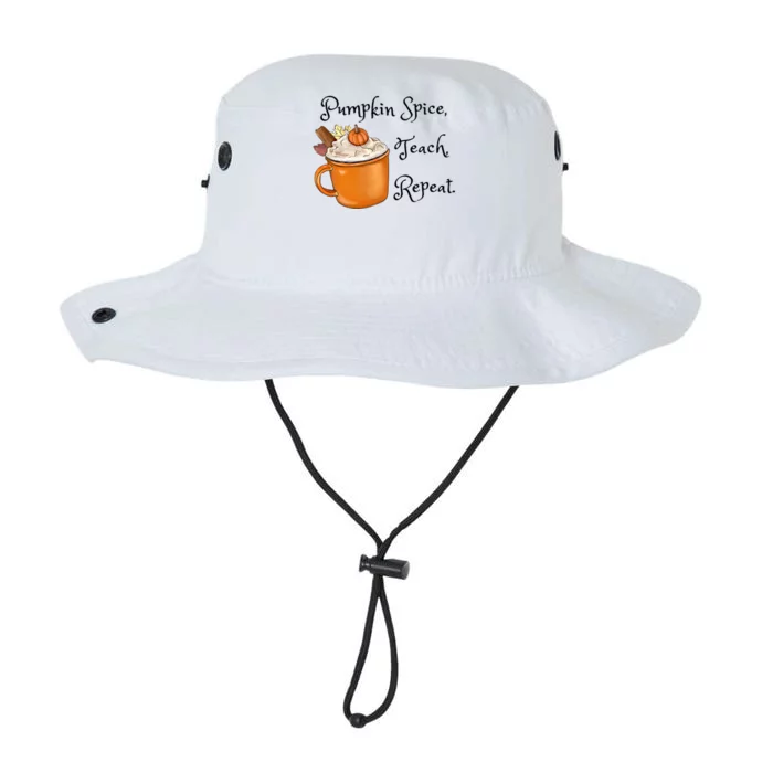 Pumpkin Spice Teach Repeat Fall Coffee Teacher Meaningful Gift Legacy Cool Fit Booney Bucket Hat