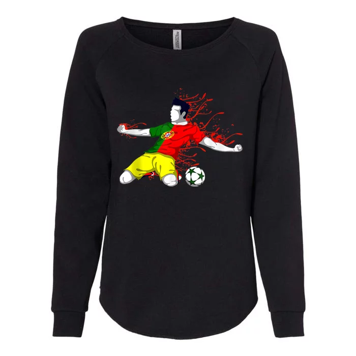 Portugal Soccer Team Portuguese Flag Jersey Football Fans Womens California Wash Sweatshirt