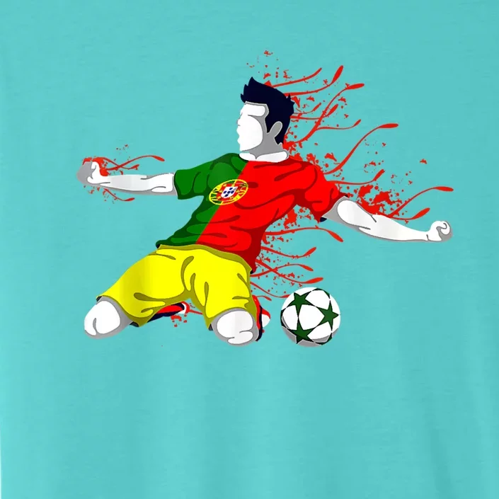 Portugal Soccer Team Portuguese Flag Jersey Football Fans ChromaSoft Performance T-Shirt