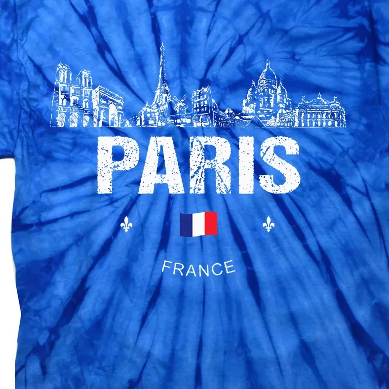 Paris Souvenir Travel Tie-Dye T-Shirt