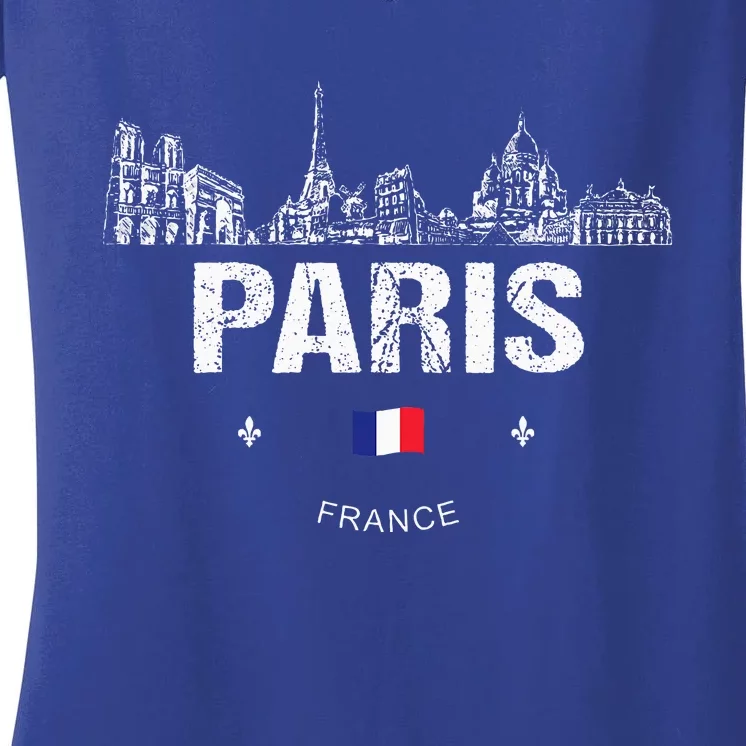 Paris Souvenir Travel Women's V-Neck T-Shirt