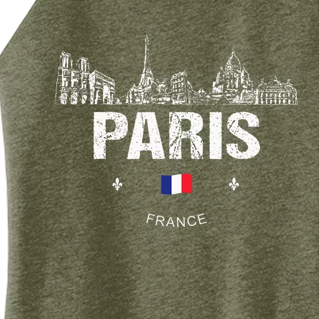 Paris Souvenir Travel Women’s Perfect Tri Rocker Tank