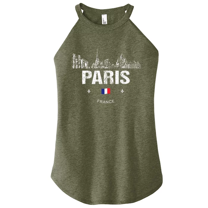 Paris Souvenir Travel Women’s Perfect Tri Rocker Tank