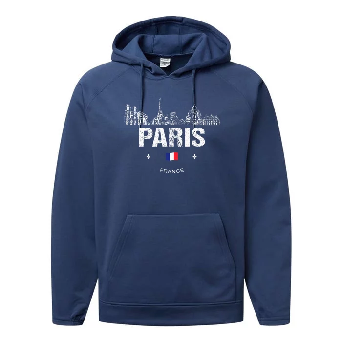 Paris Souvenir Travel Performance Fleece Hoodie