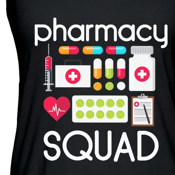 Pharmacy Squad Tech Pharmacist Crew Drug Dealer Ladies Essential Flowy Tank