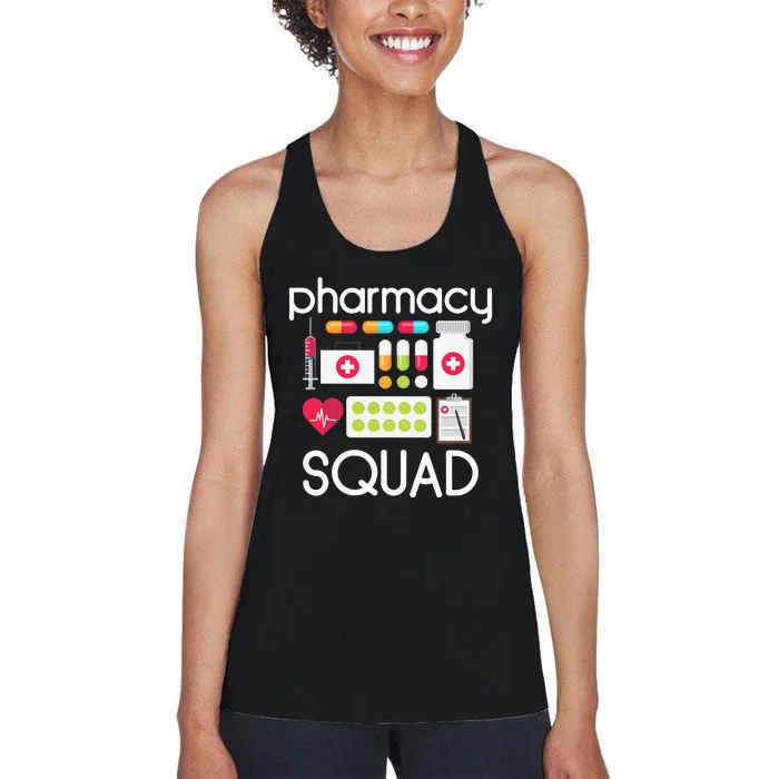 Pharmacy Squad Tech Pharmacist Crew Drug Dealer Women's Racerback Tank