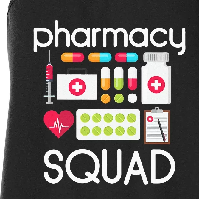 Pharmacy Squad Tech Pharmacist Crew Drug Dealer Women's Racerback Tank