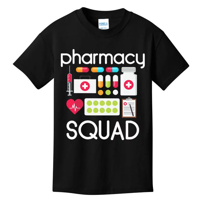 Pharmacy Squad Tech Pharmacist Crew Drug Dealer Kids T-Shirt