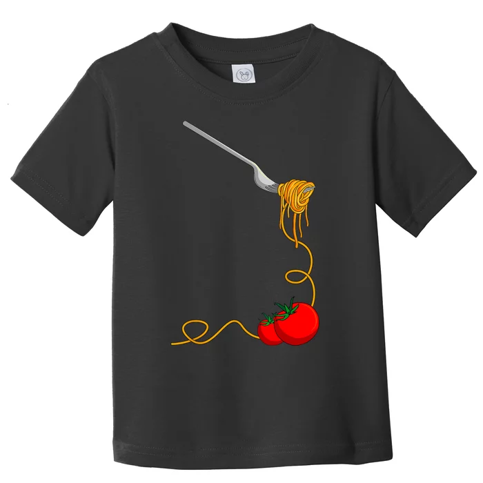 Pasta Spaghetti Tomato Noodles Italian Food Toddler T-Shirt