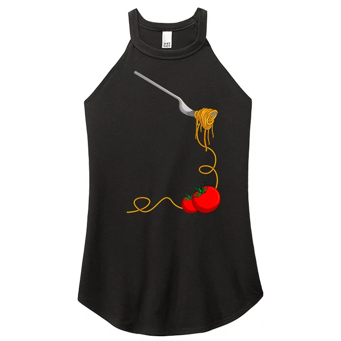 Pasta Spaghetti Tomato Noodles Italian Food Women’s Perfect Tri Rocker Tank