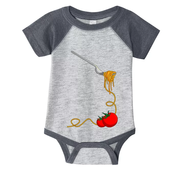 Pasta Spaghetti Tomato Noodles Italian Food Infant Baby Jersey Bodysuit