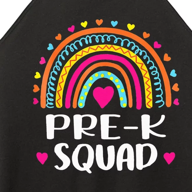 PreK Squad Teacher Funny Rainbow Lover Back To School Women’s Perfect Tri Rocker Tank