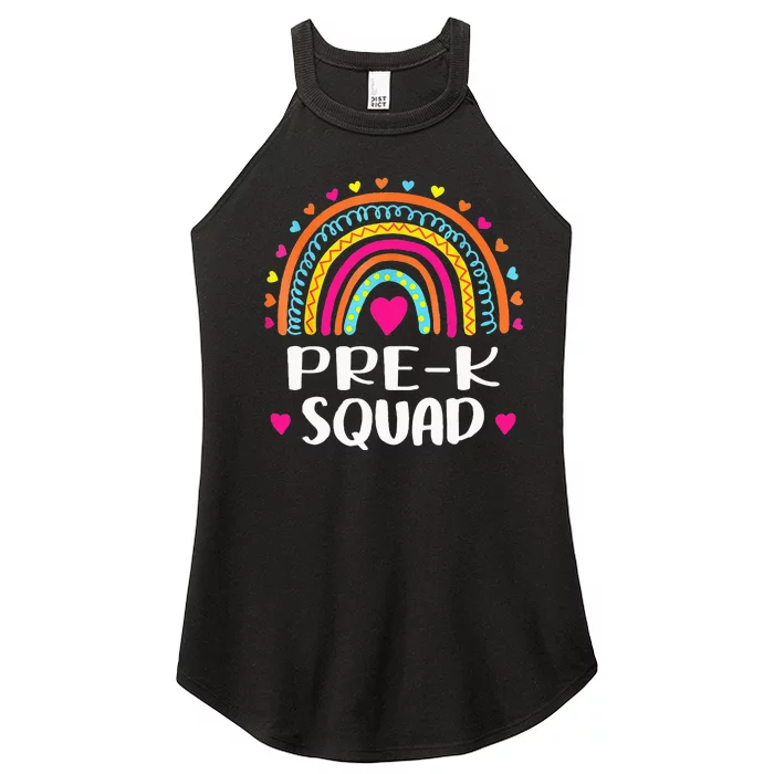 PreK Squad Teacher Funny Rainbow Lover Back To School Women’s Perfect Tri Rocker Tank